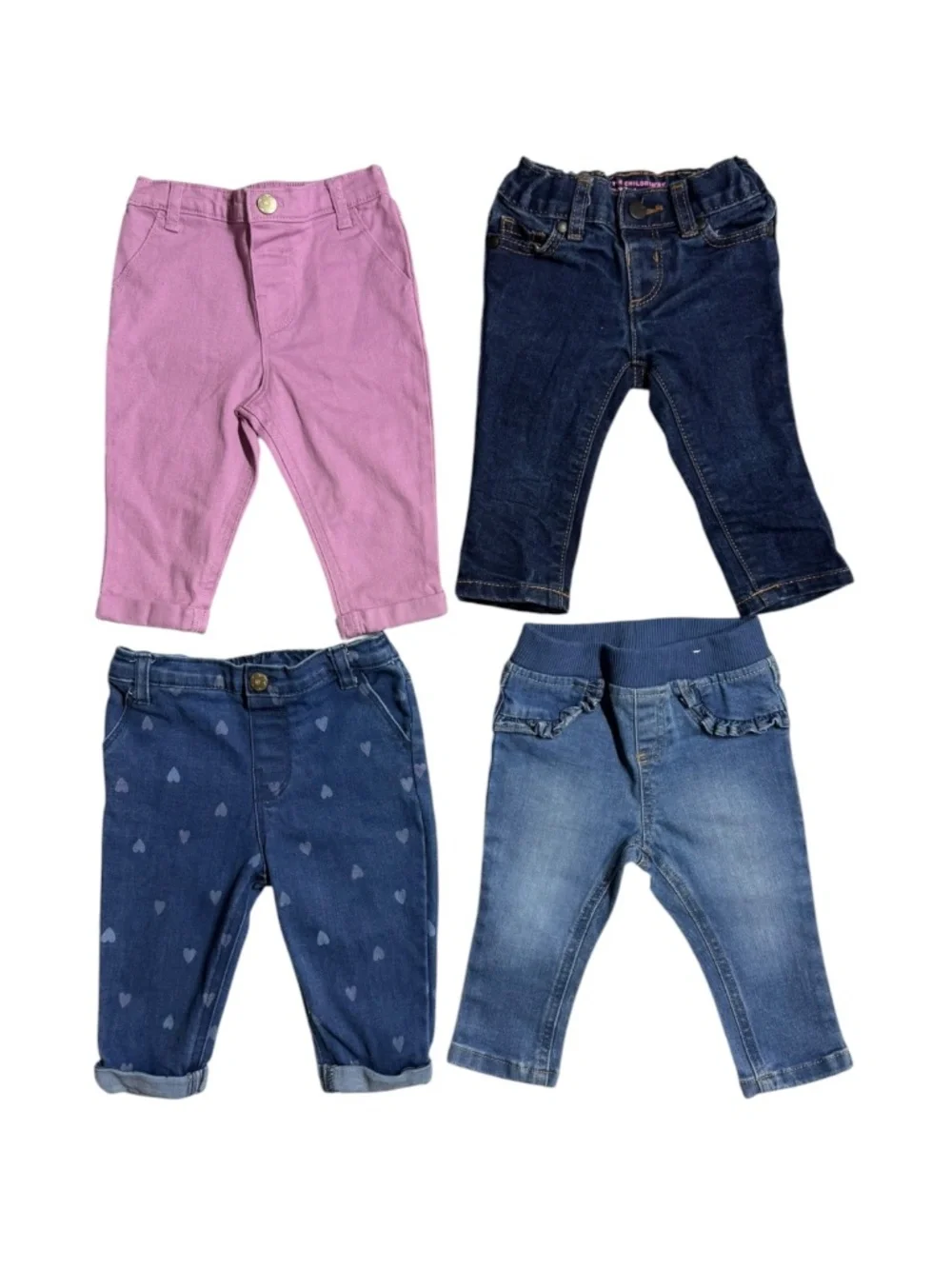 Baby Girl Denim Jeans Pants Bundle Size 6-9 Months Garanimals, Children's Place